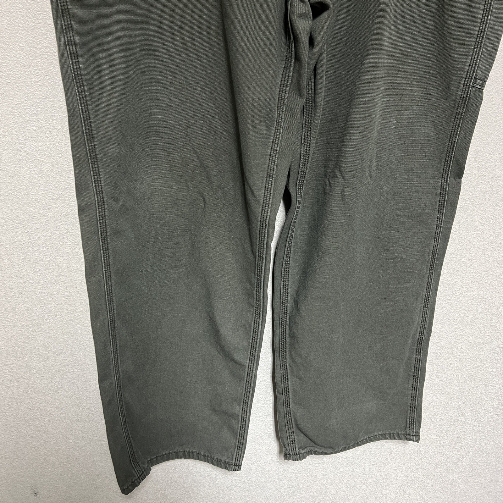 Carhartt FR Midweight Canvas Jean Mens 44×30 Green Pants CAT 2 Loose FRB159-MOS