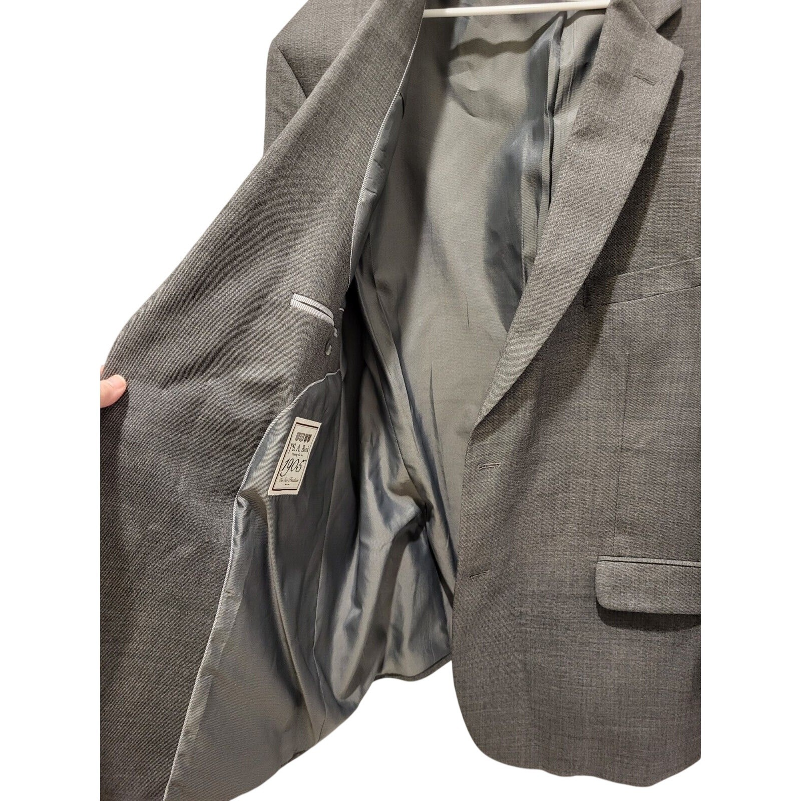 Jos A Bank Tailored Fit Heather Gray Mens Suit Coat M *See Item Description*