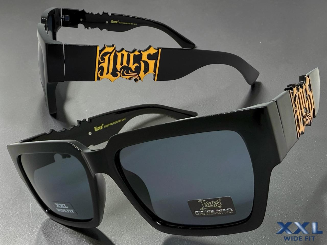 Biker Hardcore Gangster Hip Hop LOCS SUNGLASSES XXL Frame For Big Wide Fat Heads