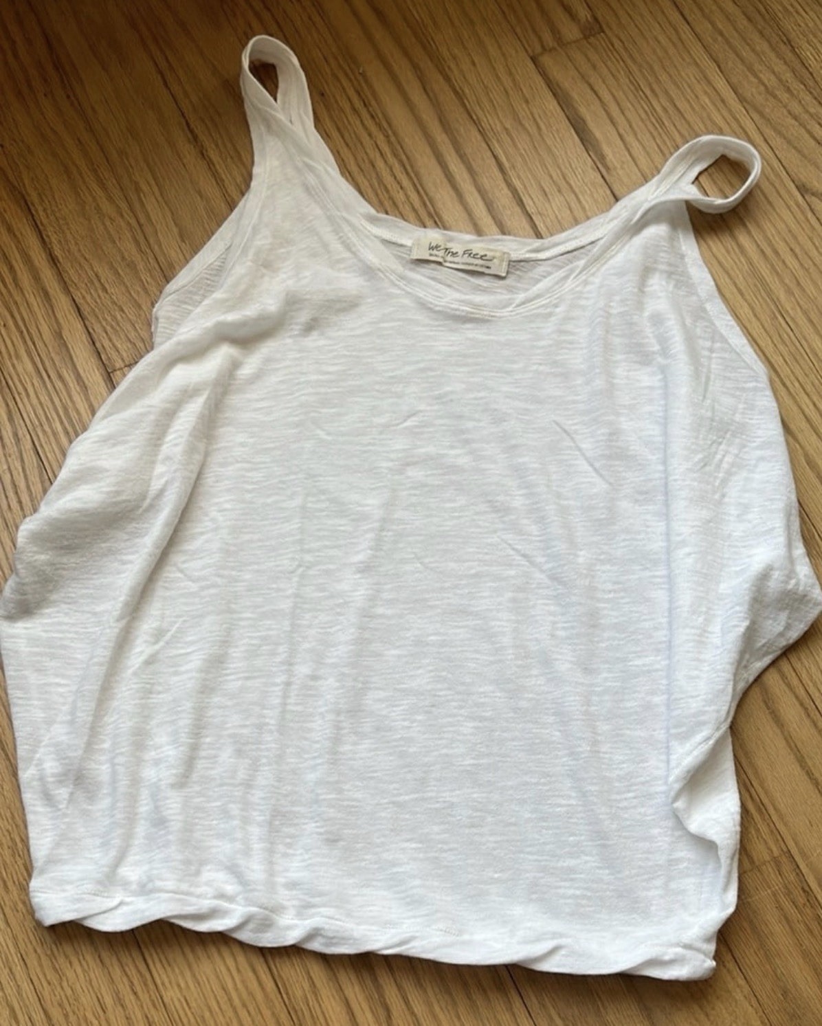We The Free Slouchy White Boho Lightweight Loose Tank