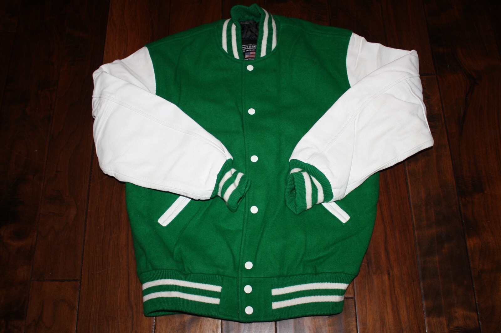 Vintage Stewart Strauss Letterman Varsity Jacket CELTICS MARSHALL SIZE 6XL