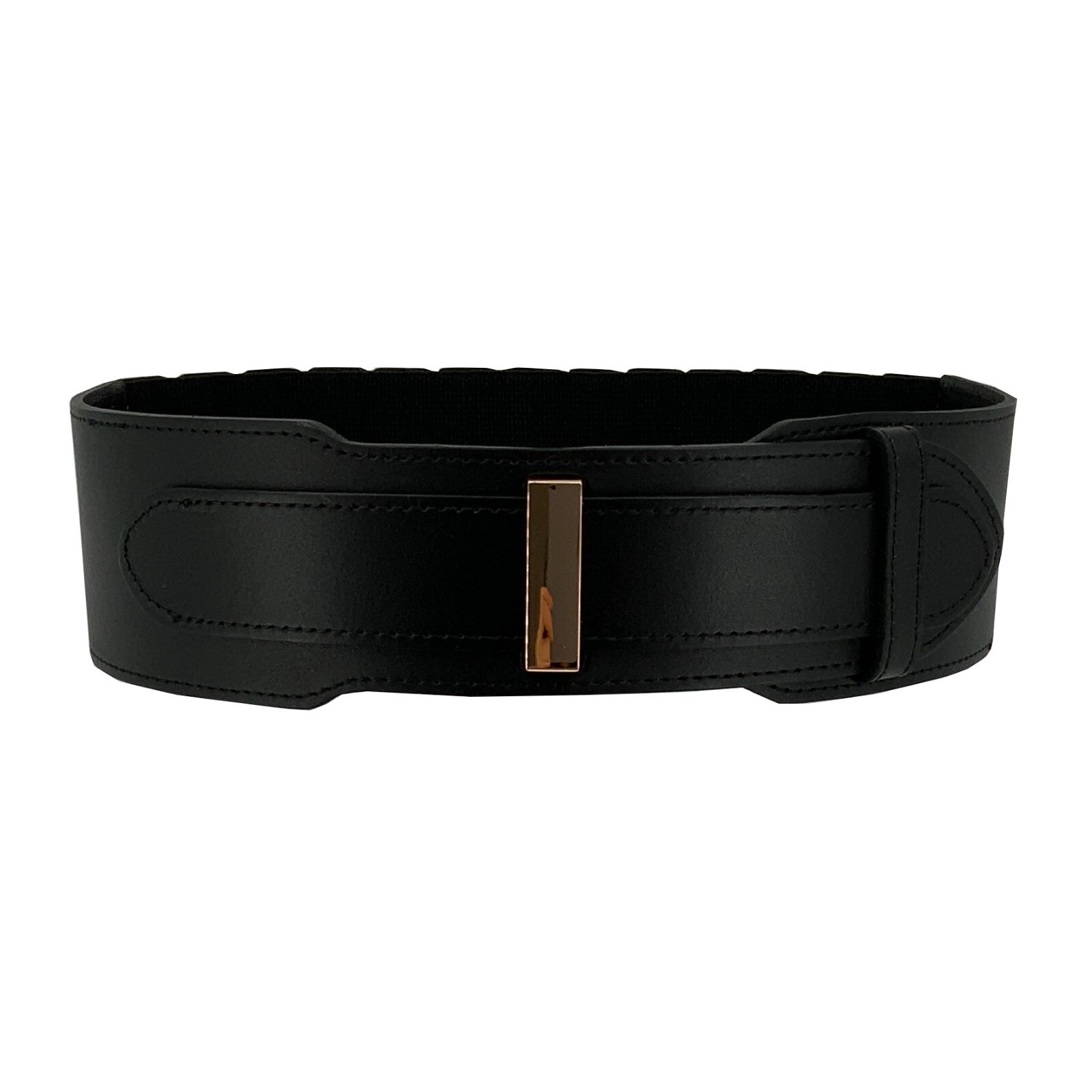 Women’s Wide Elastic Vintage Soft Full Grain Leather Stretch Boho Waistband Belt