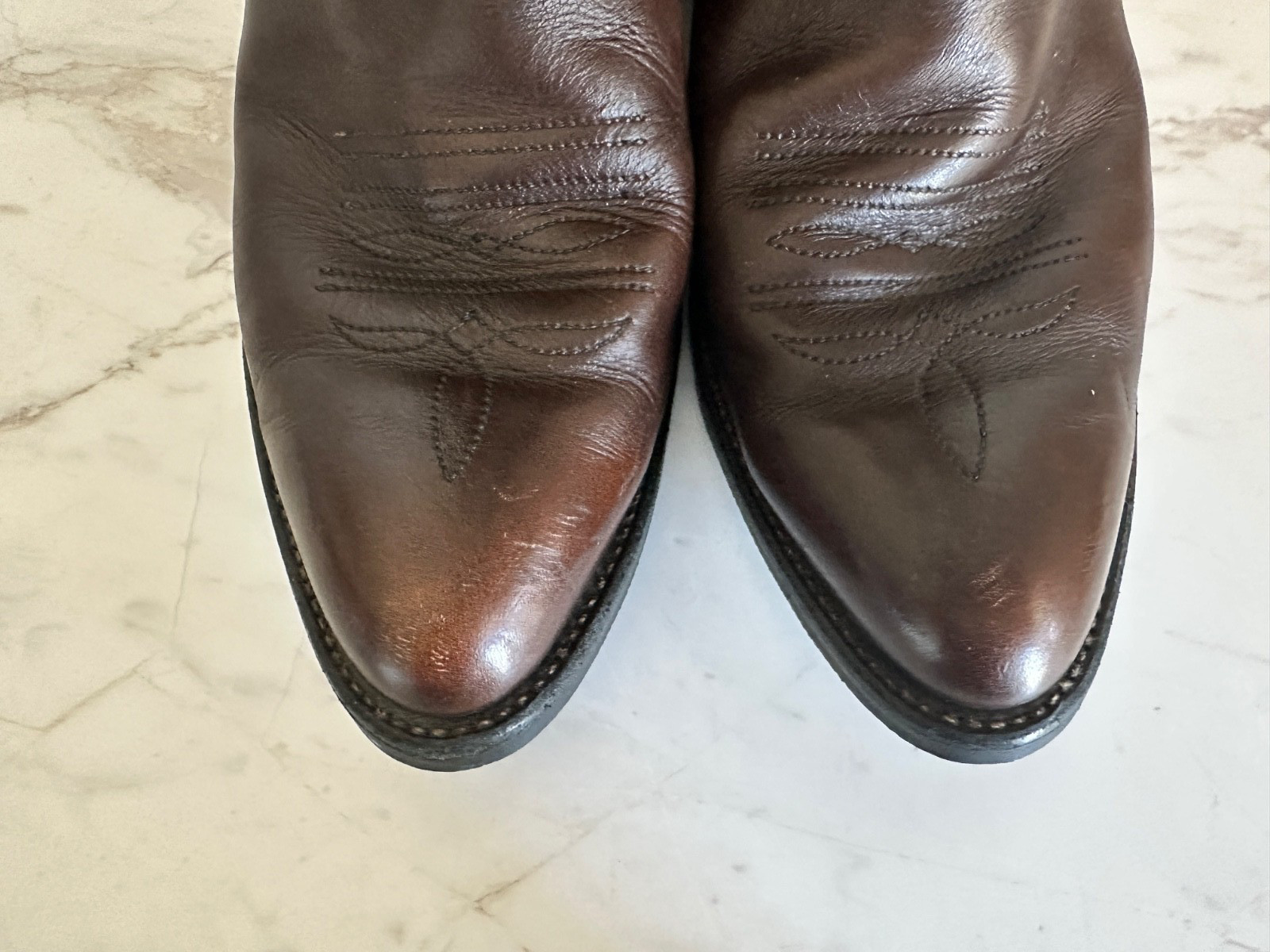 Red Wing Pecos Boots Men’s Size 10 D Brown Leather Western Pull On 9801 Cowboy