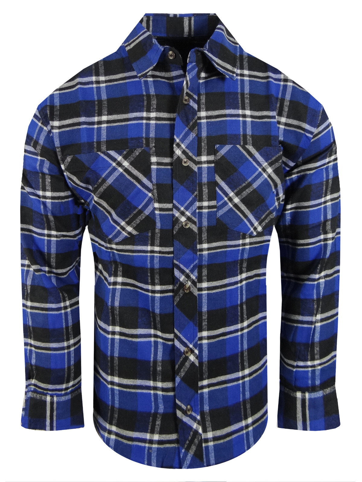 Plaid Flannel Mens Shirt Soft NEW Colors Double Chest Pocket Button Up Western b