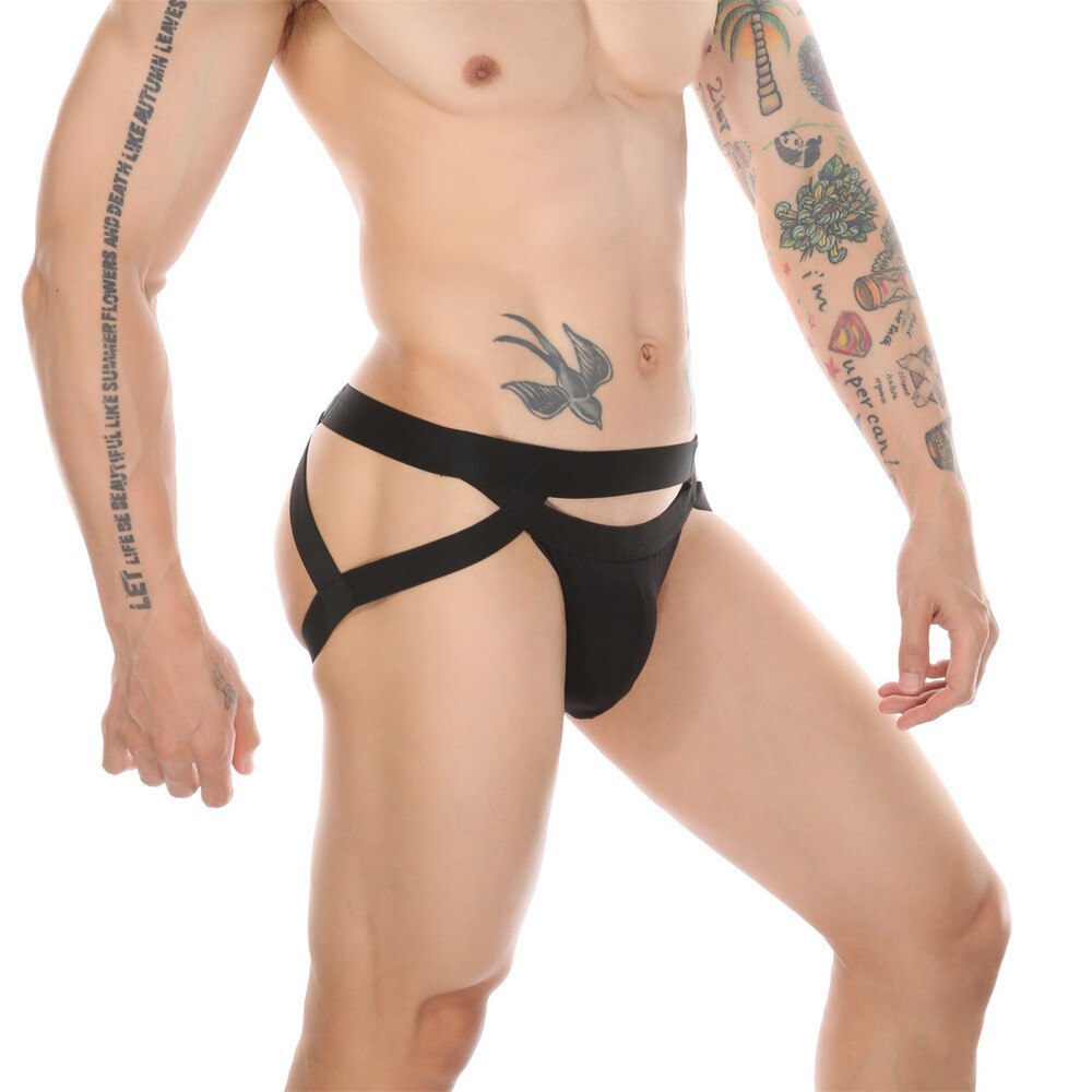 Men’s Jockstrap G-String Underwear Elastic Strap Thongs Sexy Costume Underpants