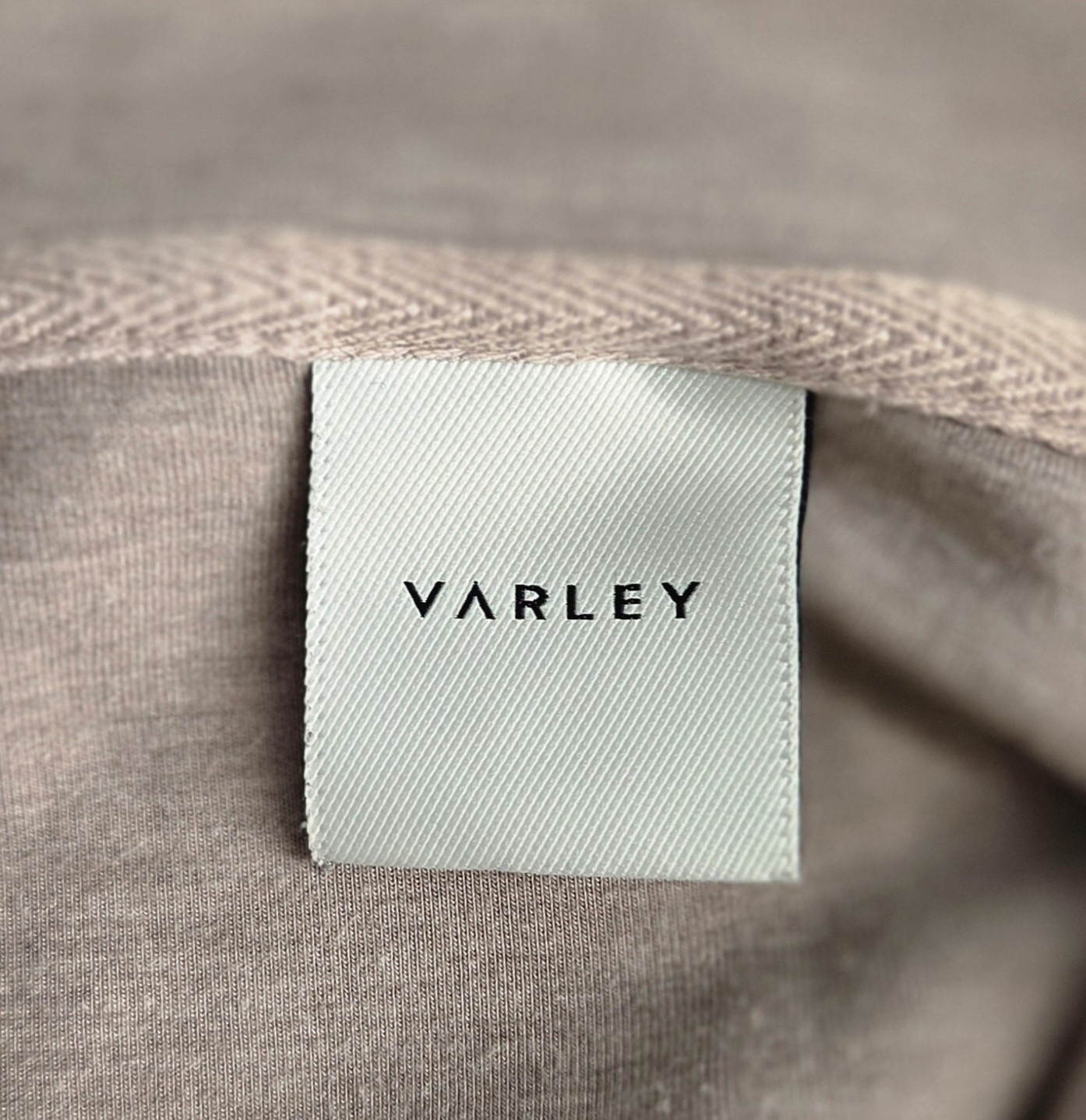 Varley Yates Half-Zip Sweatshirt Doublesoft Taupe Marl Women’s XL Quiet Luxury