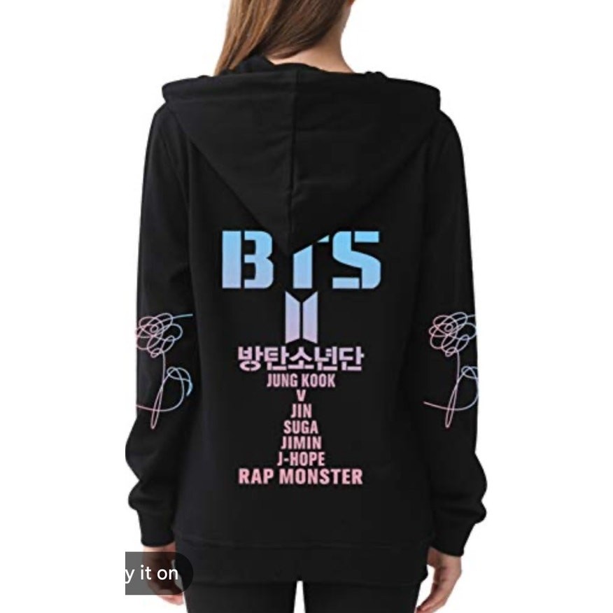 BTS Jimin Black Jung Kook 1997 Tear Love Yourself Tout Hoodie K Pop Medium