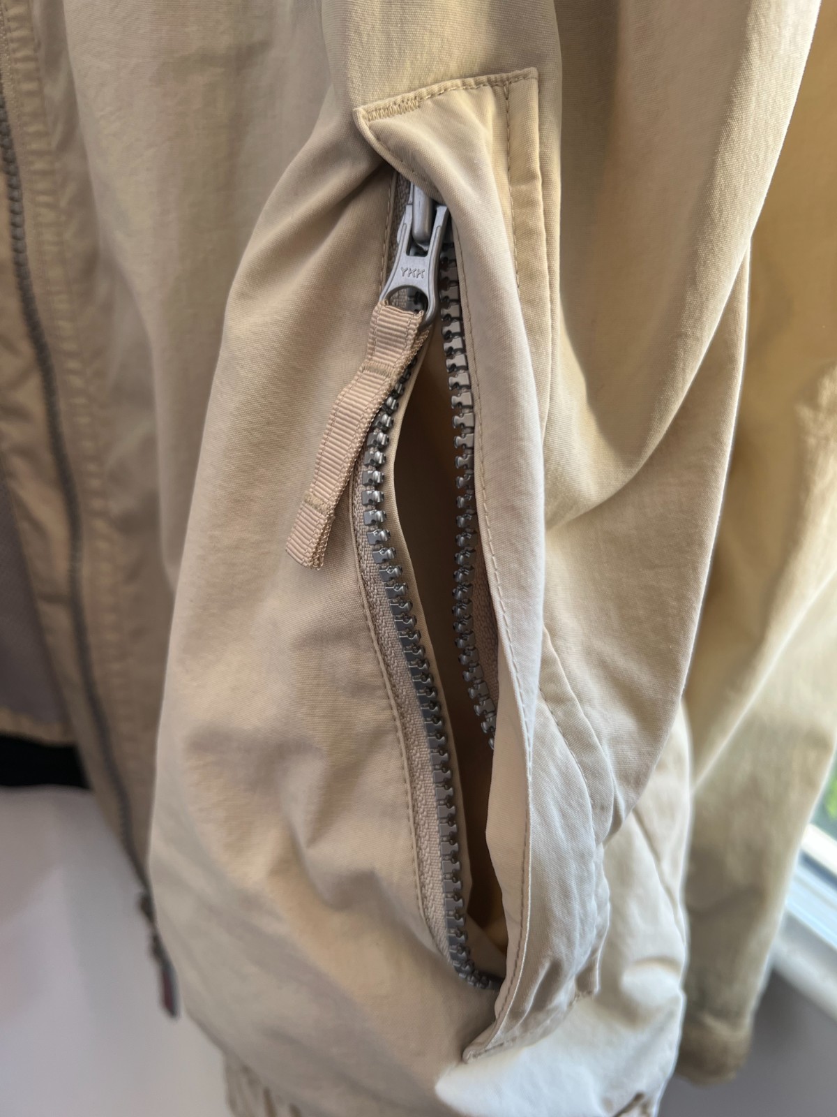 SLAM Sailing Jacket Mens XL Beige Full Zip FIV Official Supplier Mesh Lined