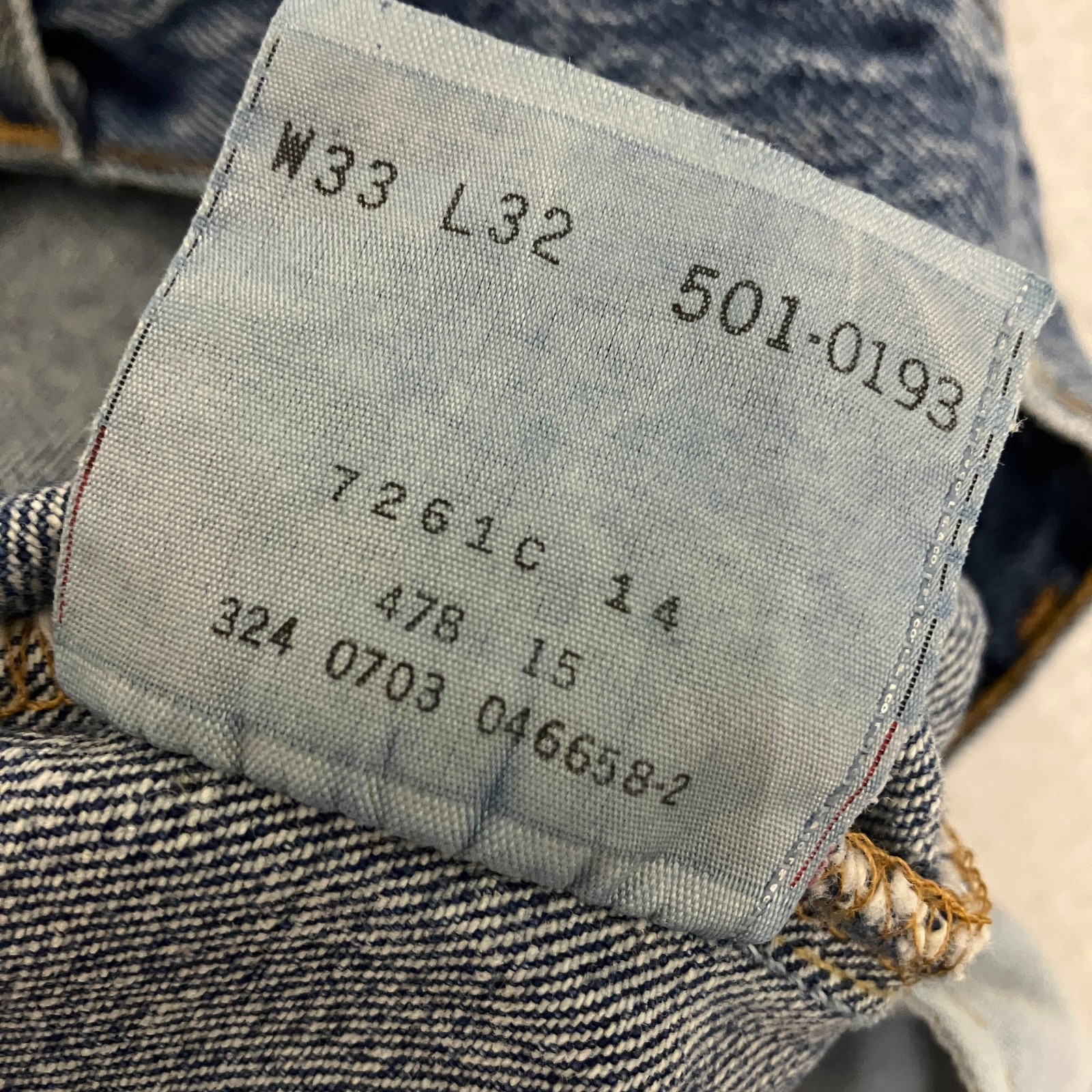 Vintage 2003 Levi’s 501 Jeans W31 L28 Blue Denim Straight Leg Button Fly