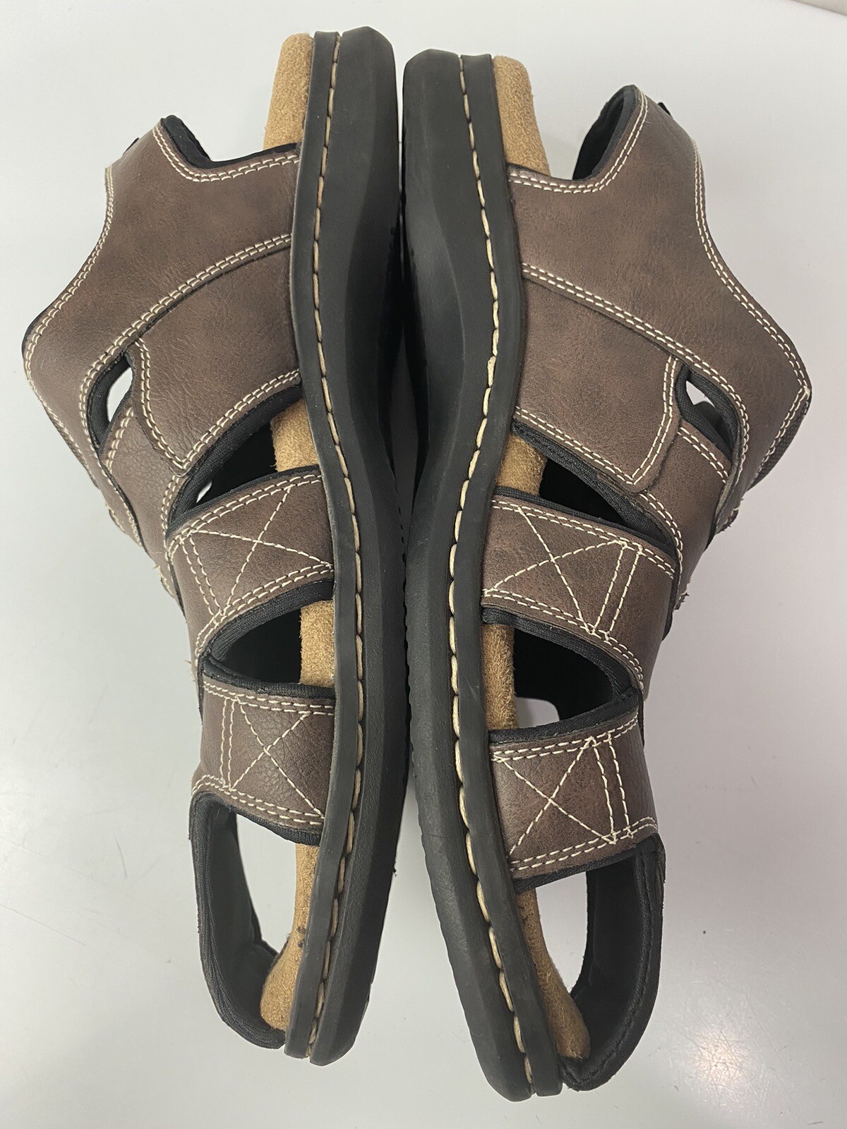 Dockers Mens 12M Searose Strap Sandals Brown Outdoor Fisherman Casual Comfort