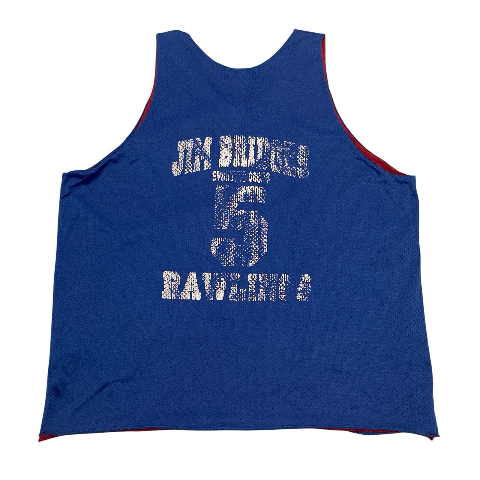 VTG Jim Bridges Sporting Goods Rawlings Reversible Mesh Basketball Jersey Large