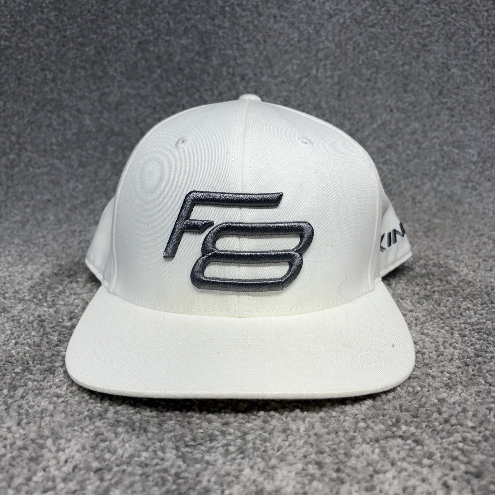 King Cobra F8 Puma Golf Snapback Hat Cap White Grey Tour Adjustable OSFM