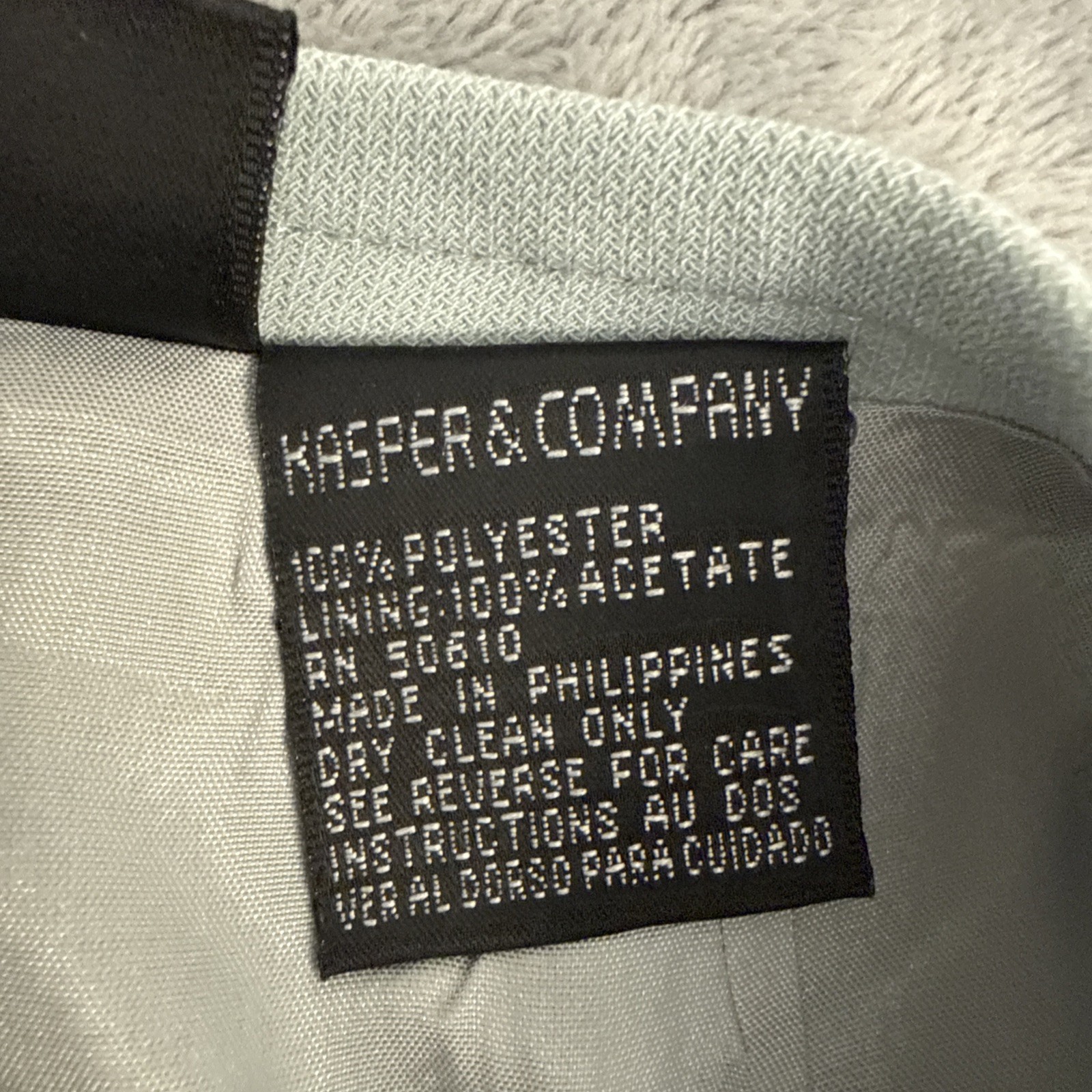 New Kasper Company ASL Knee Length Pencil Skirt Size 8 Greystone Gray Stretch