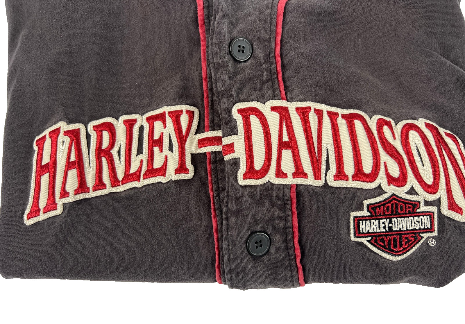 Vintage Harley Davidson Baseball Jersey Style Shirt Men’s Size XL Carson City NV