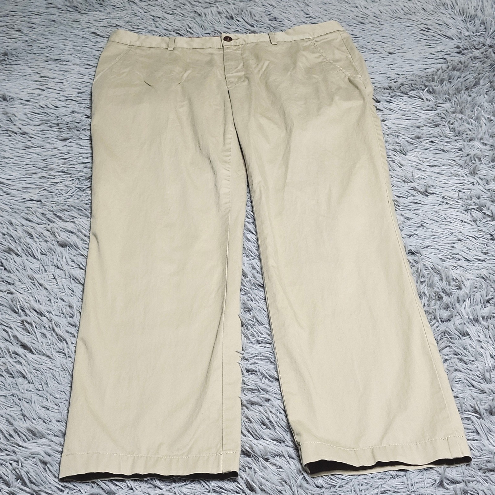 Alberto Chino Pants Mens 35×30 Hemmed Beige Cooler Ceramica Cotton Modern Fit