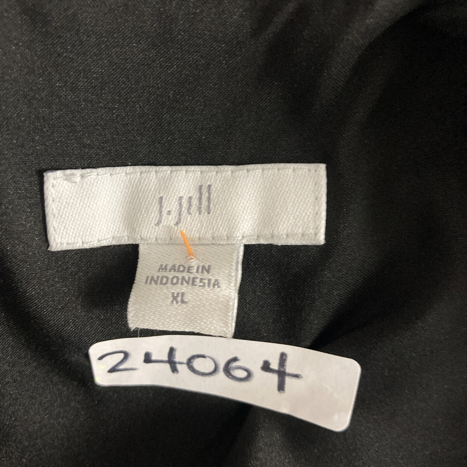 J Jill Dress XL maxi shift floral black on black burnout cocktail sleeveless