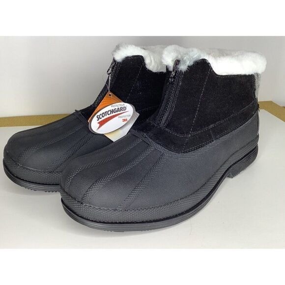 Propet Lumi Women’s 11W Ankle zip black/white Duck Snow Boots