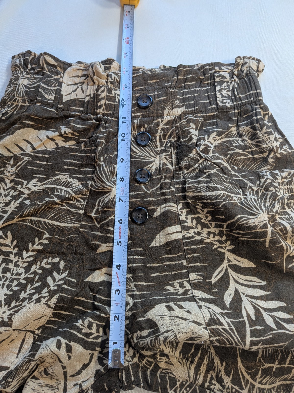 Urban Outfitters Teresa Linen Blend Pants Women’s S Tropical Print Paperbag