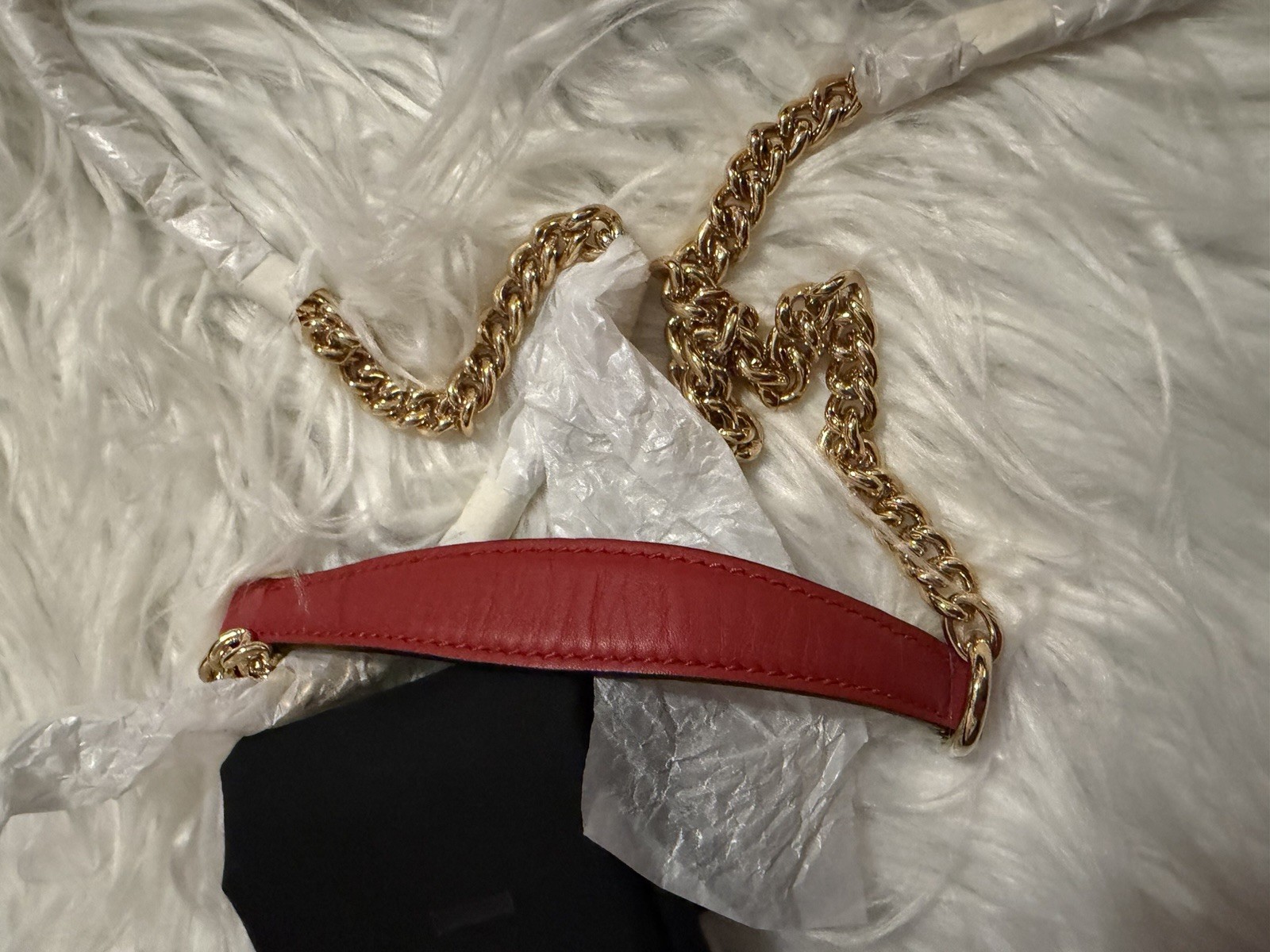 Gucci Beige GG Supreme Blooms Crossbody Chain Strap