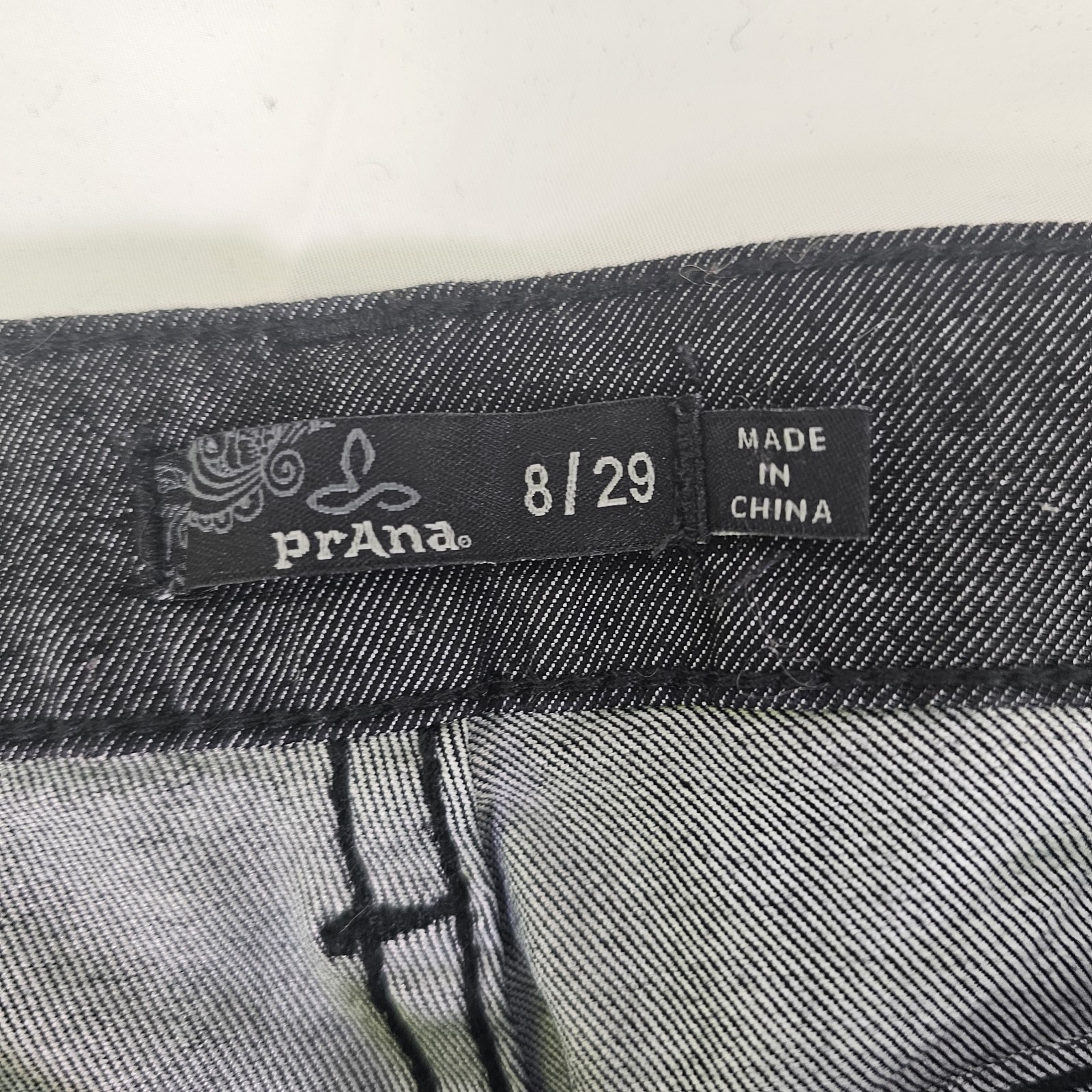 PrAna Size 8/29 Womens Charcoal Grey Organic Cotton Blend Straight Stretch Pants