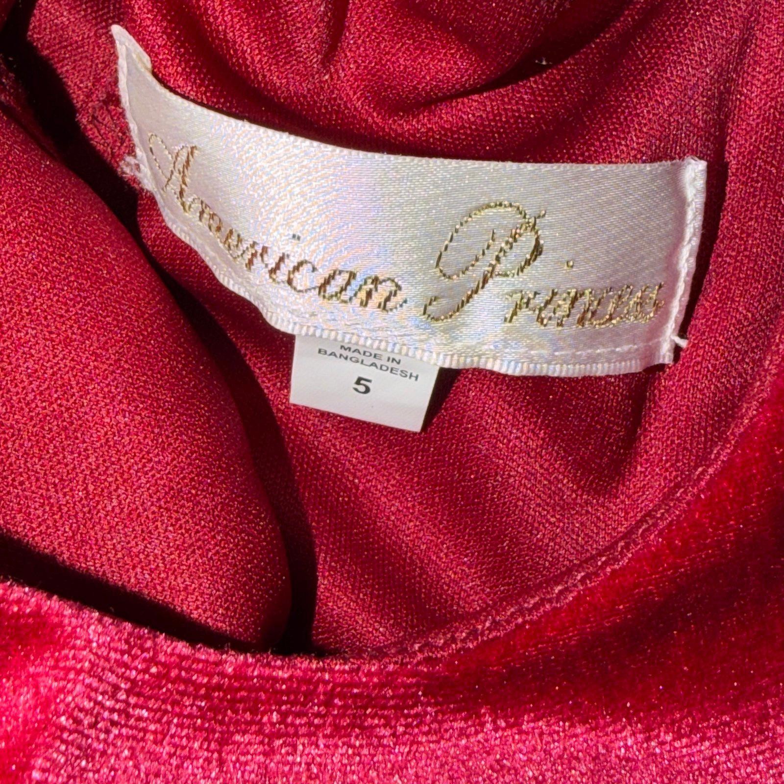 American Princess Girls’ Pearl Embellished Dress Size 5