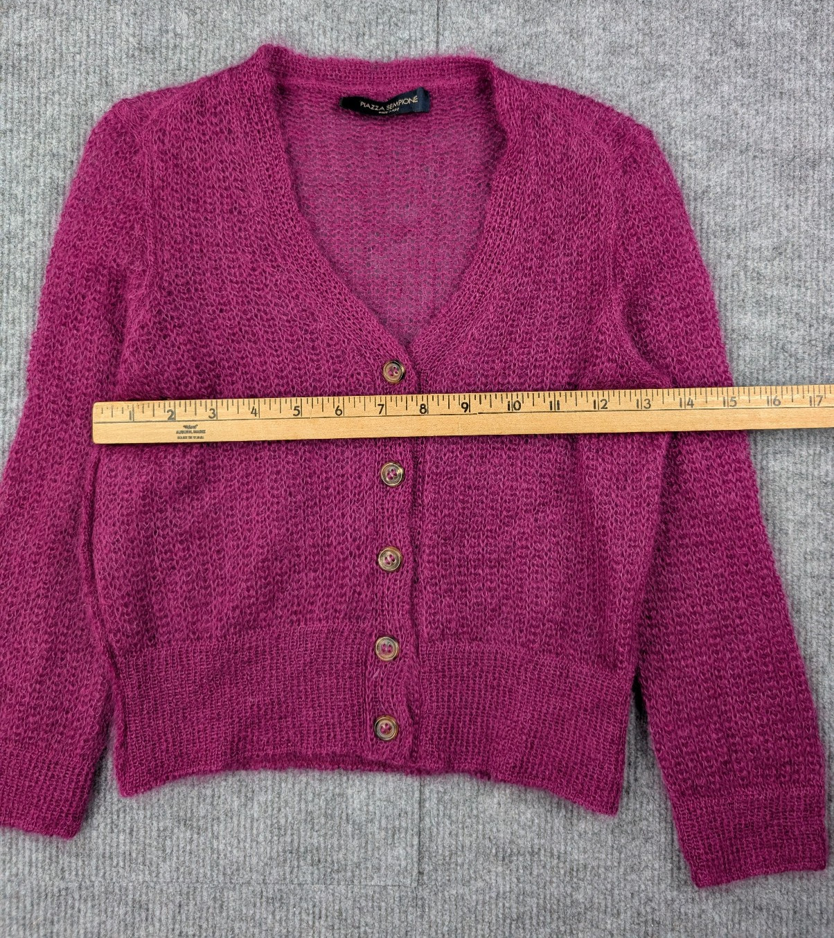 Piazza Sempione Mohair Sweater Womens IT42 US Medium Cardigan Italy Old Money
