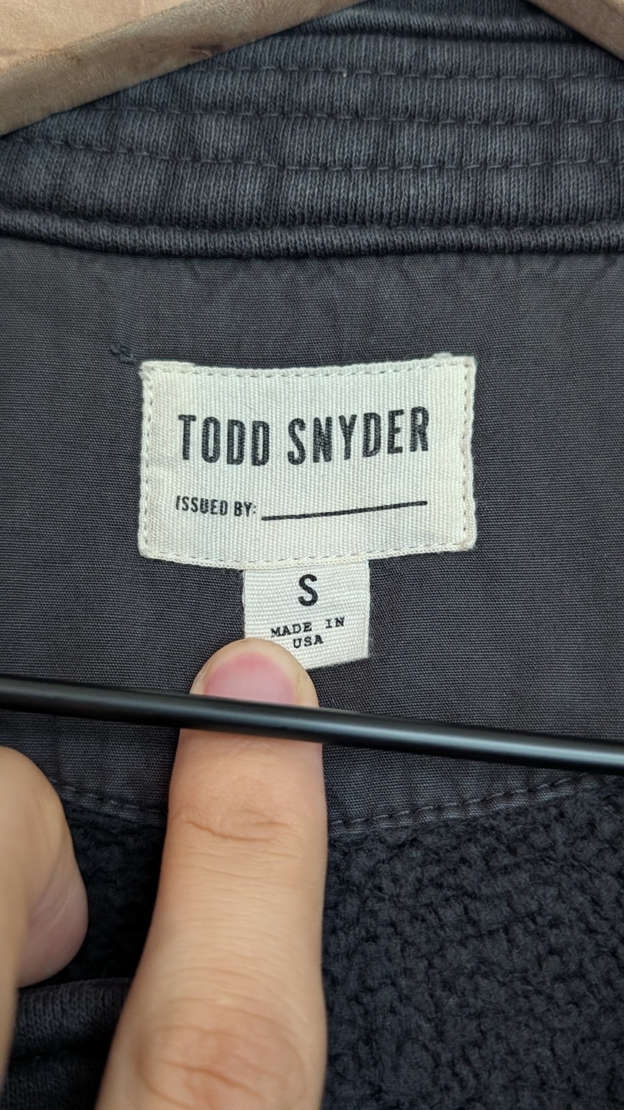 Todd Snyder Fleece Jacket Made in L.A. | Black | Small
