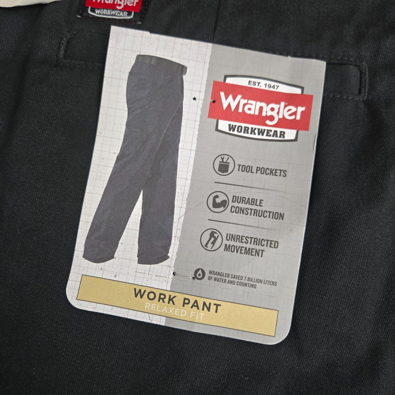 Wrangler Pants Mens 40×32 Black RIGGS Workwear Relaxed Fit Carpenter Utility