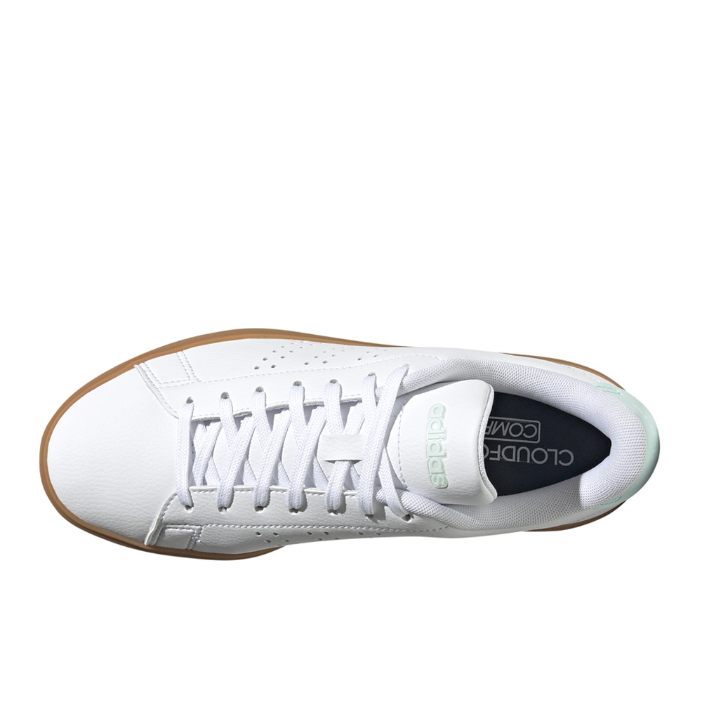adidas Advantage 2.0 Lace Up Womens White Sneakers Casual Shoes JH6855