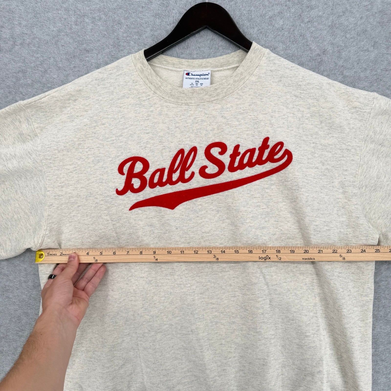 Vintage 90s Champion Ball State Cardinals Sweatshirt Mens 2XL Crewneck Pullover