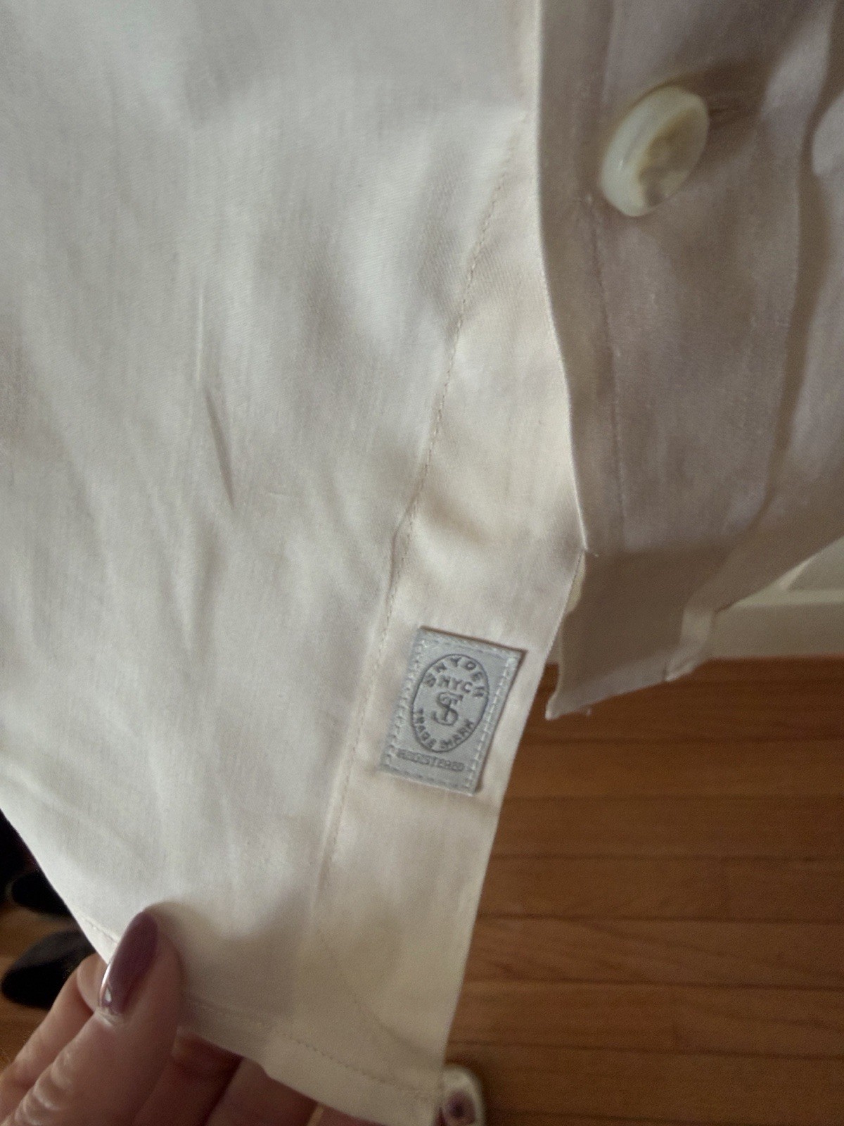 Todd Snyder Cream Silk Spread Collar Dress Shirt Sz 15. NWT