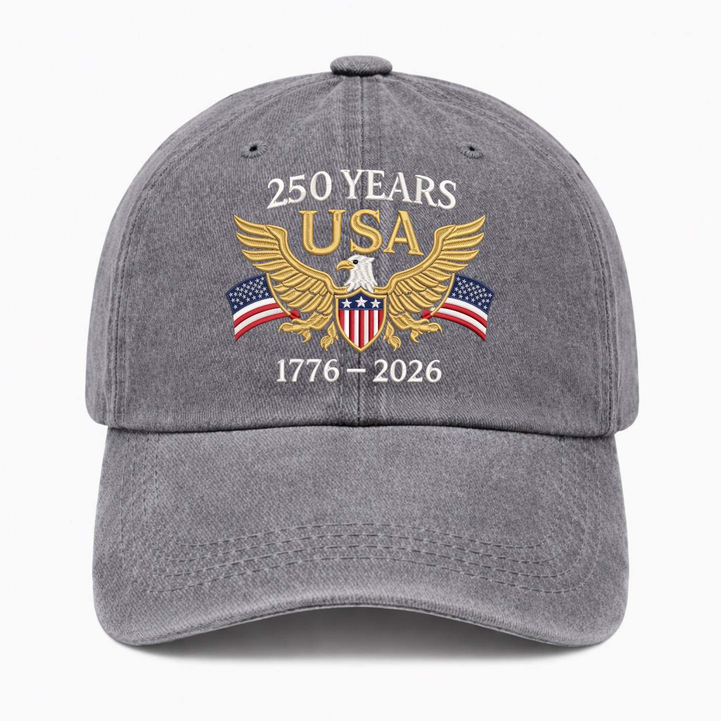 America 250 Years Hat 1776-2026 Patriotic Eagle USA Flag Dad Cap Gift Adjustable