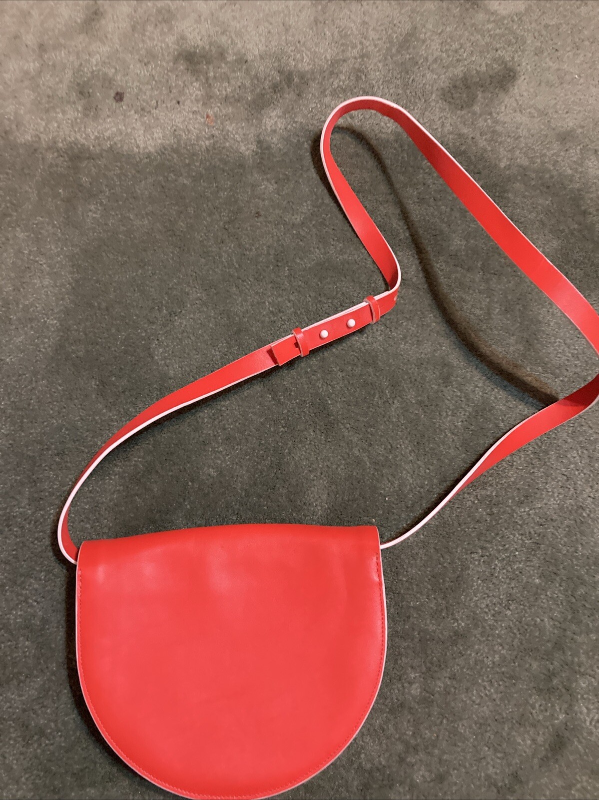 Kate Spade Saturday Half Circle Bag NWOT Bright Coral shoulder, clutch, belt