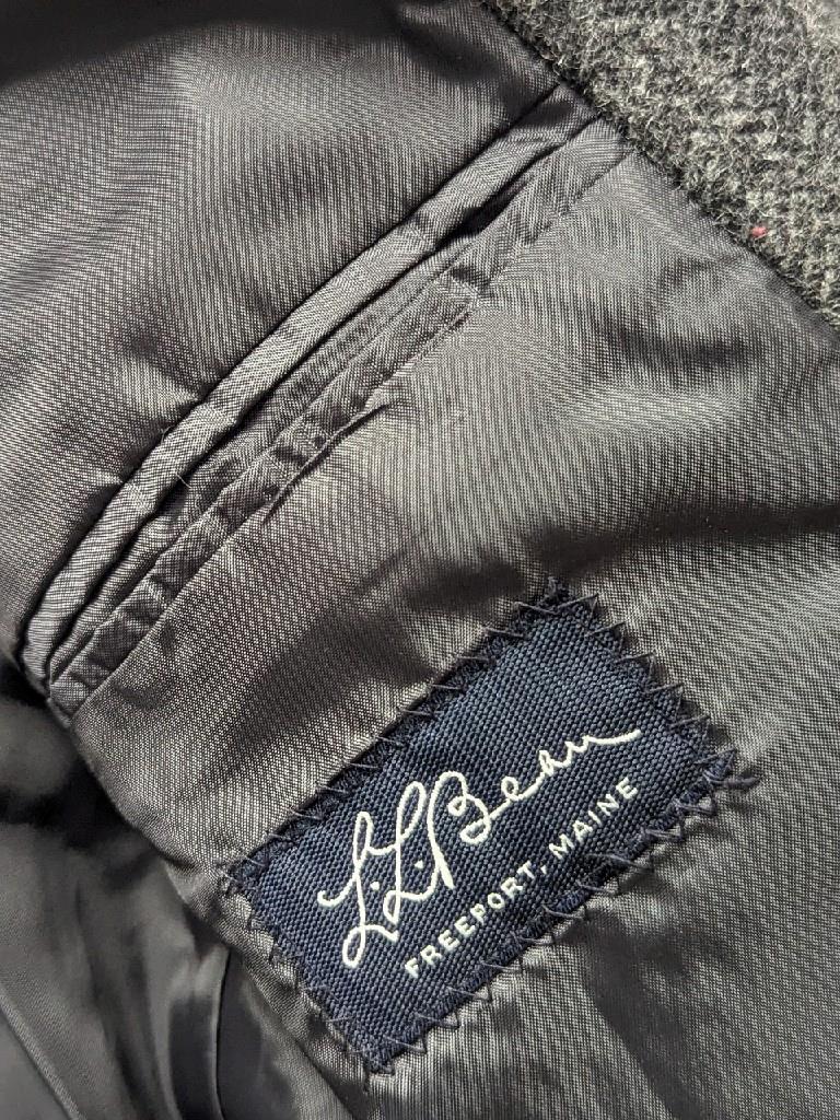 LL BEAN signature TWEED blazer 38R jacket gray DONEGAL WOOL sportscoat jacket
