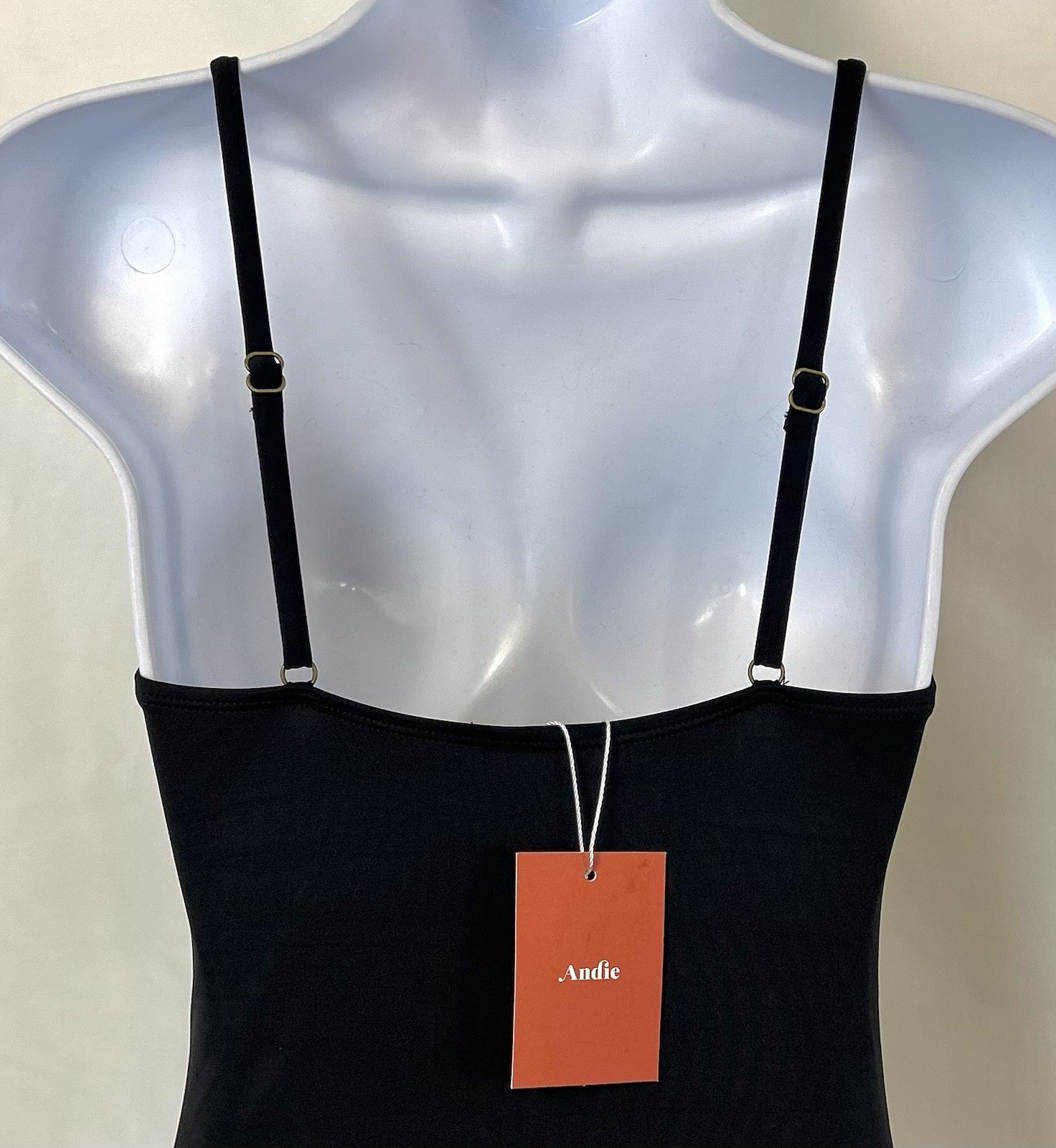 New Women’s Andie Black One Piece Classic Swimsuit / Small