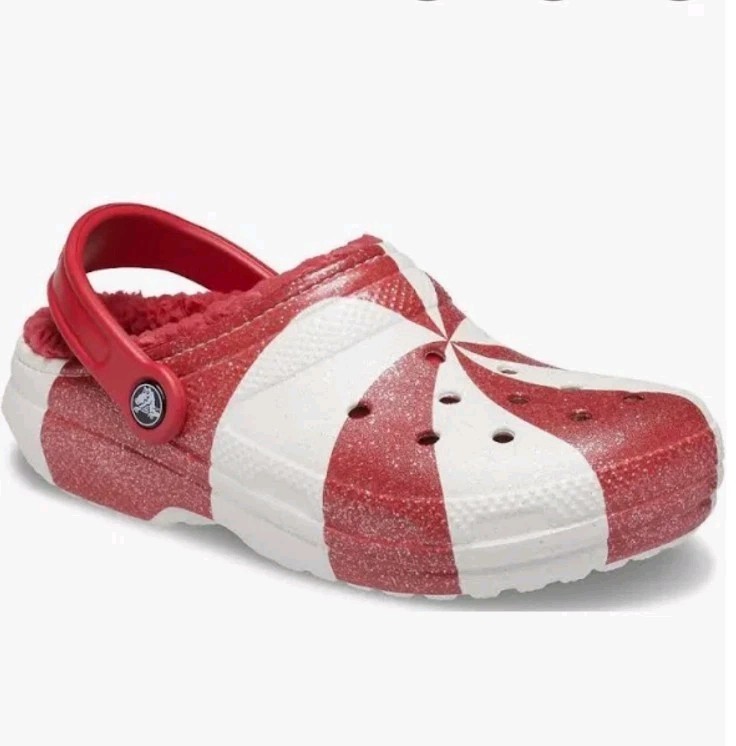 Crocs 209299-119 Classic Lined Holiday Clogs Unisex Kids Size C8 NEW WITH TAGS