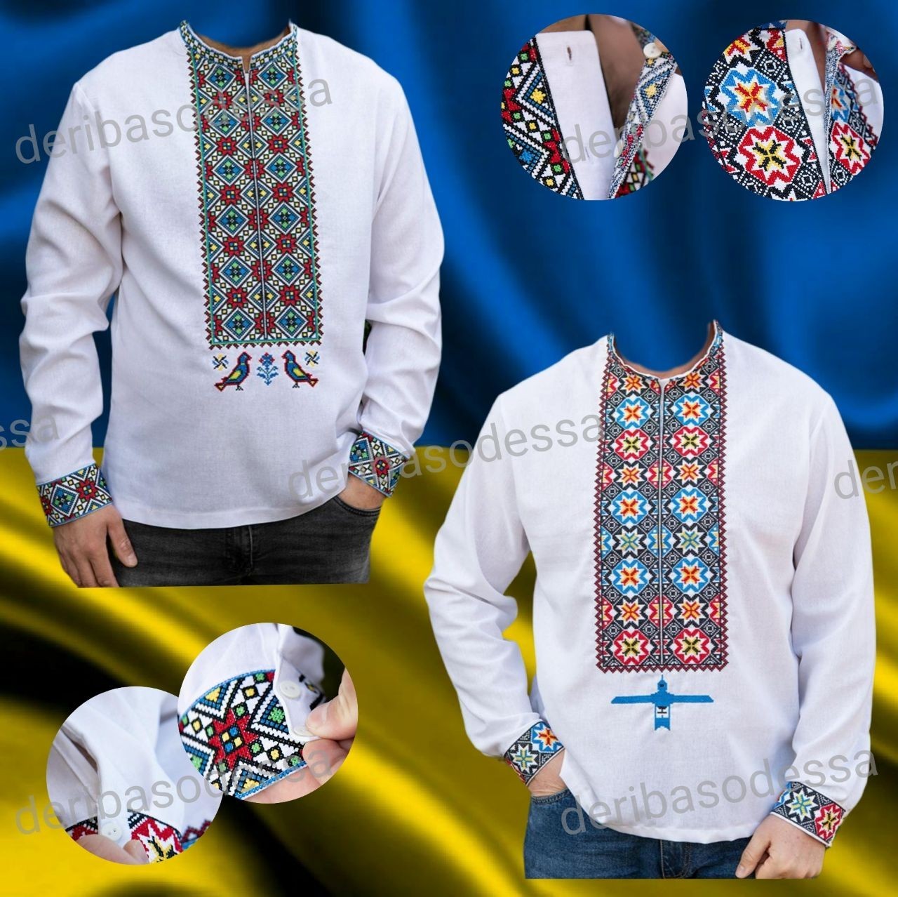 Traditional Ukrainian men’s embroidered shirt Vyshyvanka XS,S,M,L,XL 2XL,3XL,4XL