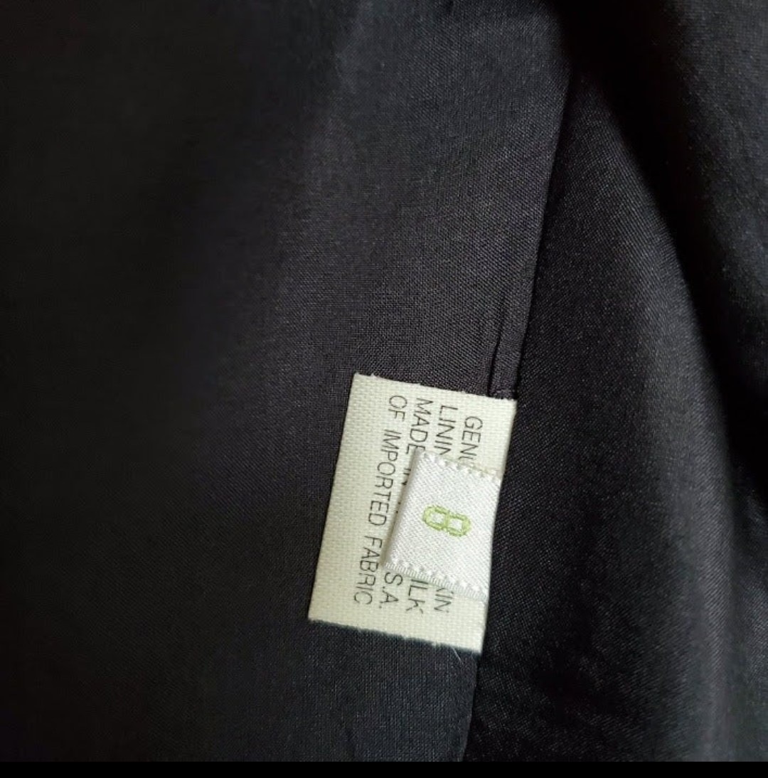 Charles Chang Lima Black Leather Sz 8 Jacket Lambskin Hidden Snap Silk LIned