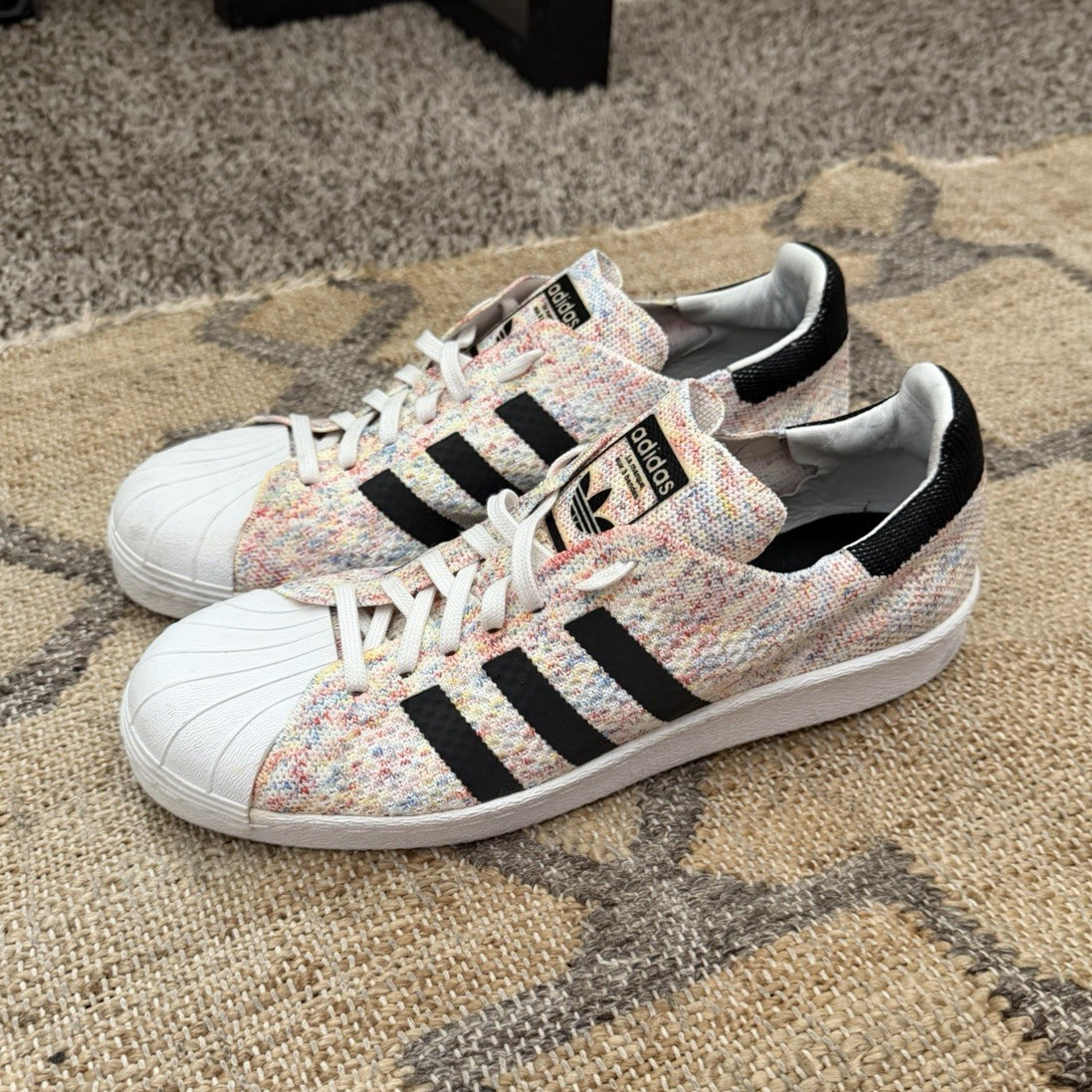 Adidas 80s Superstar in Multicolor Primeknit Men’s size 9.5