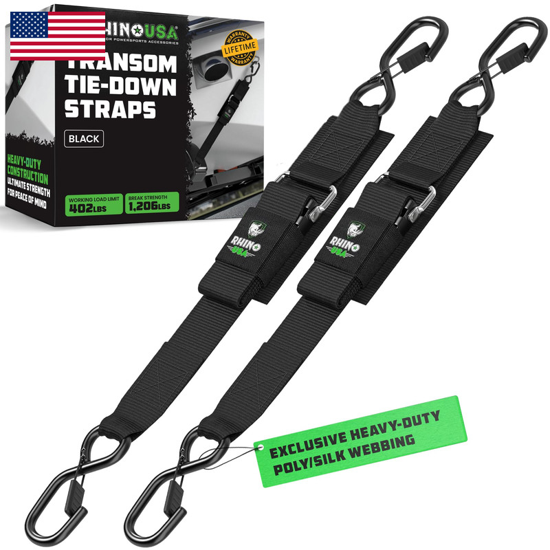 Rhino Usa Boat Trailer Straps 2-Pack – Heavy Duty 2 Inch X 48 Inch Boat Tie