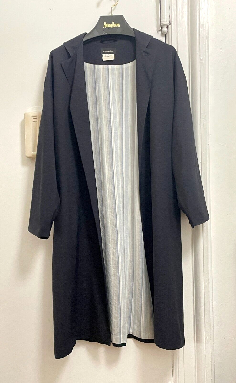 ESKANDAR England 90% Wool 10% Cashmere Lining 100% Cotton Jacket Coat Size 1