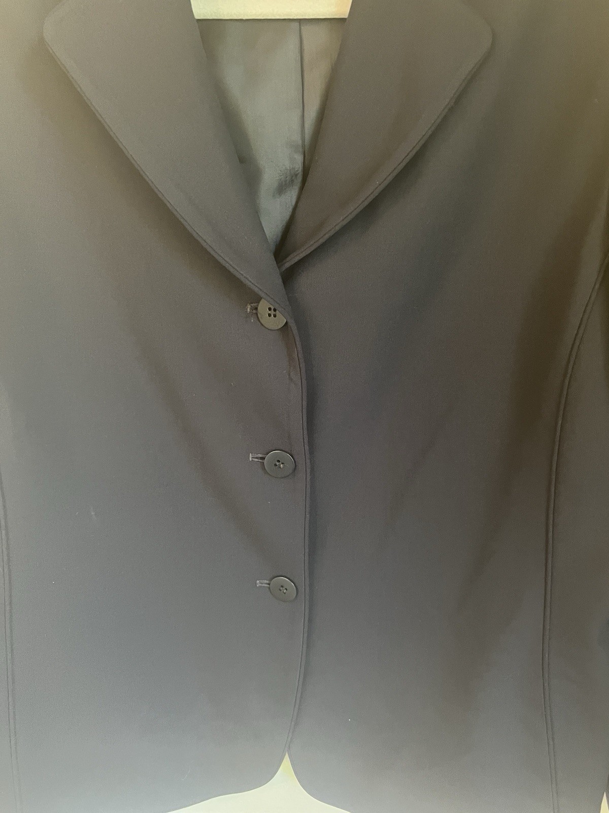 Lafayette 148 New York Black Wool 3-Button Lined Long Sleeve Blazer 10