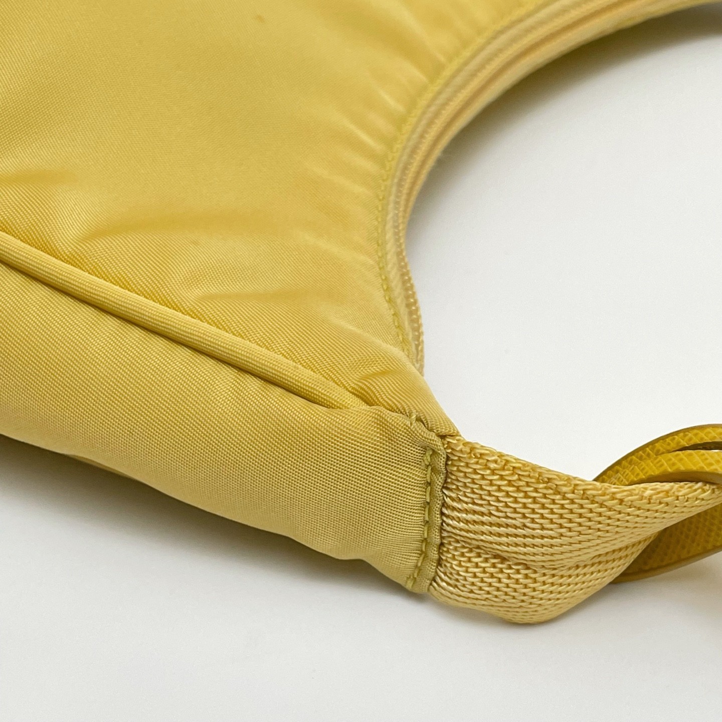 PRADA Re-Edition 2000 Re-Nylon Yellow Hobo Shoulder Underarm Bag
