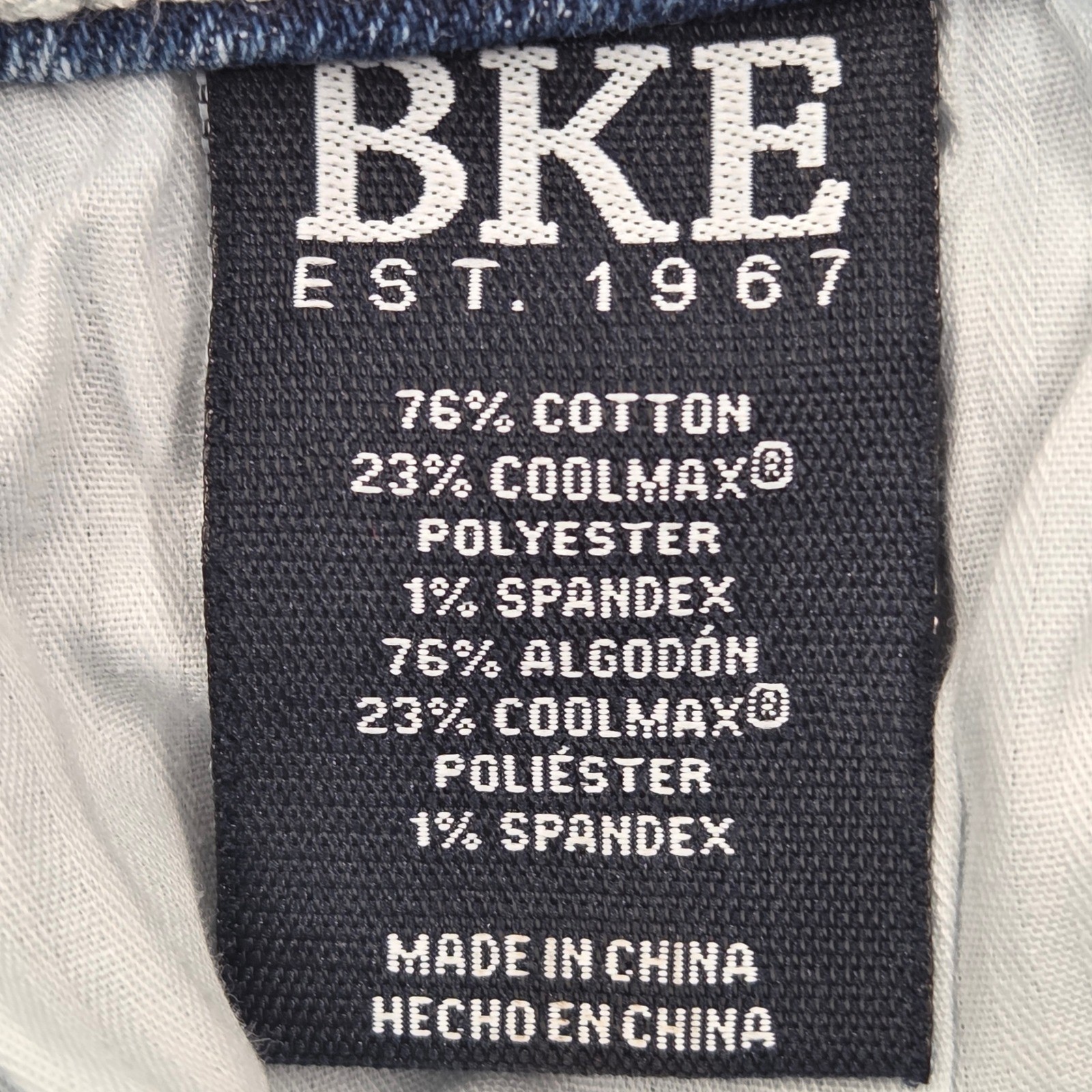 BKE Aiden Jeans Slim Straight ABS21445 Light Wash Blue Mens 26×32