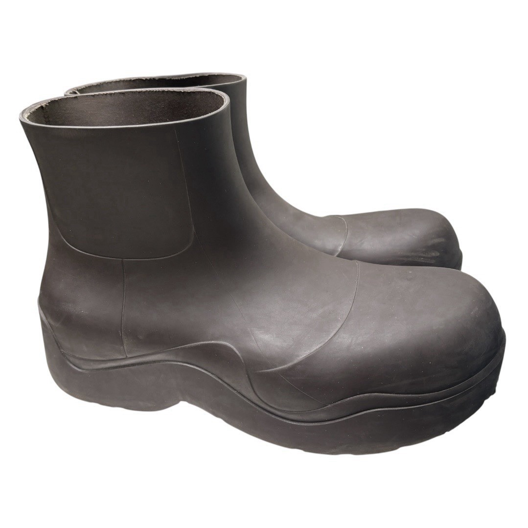 Bottega Veneta Brown Rubber Rain Puddle Boots Size 8 EU 41