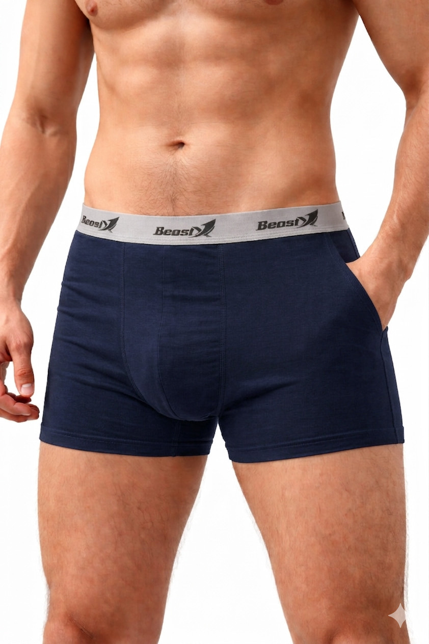 3pcs Men’s Boxer Briefs Cool & Breathable Cotton Moisture-wicking Underwear