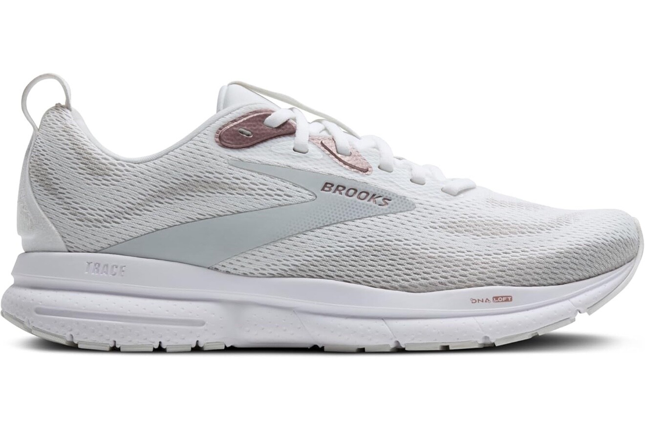 NEW Brooks Trace 4 white/Oyster/Rose Women’s Sizes (all size available)
