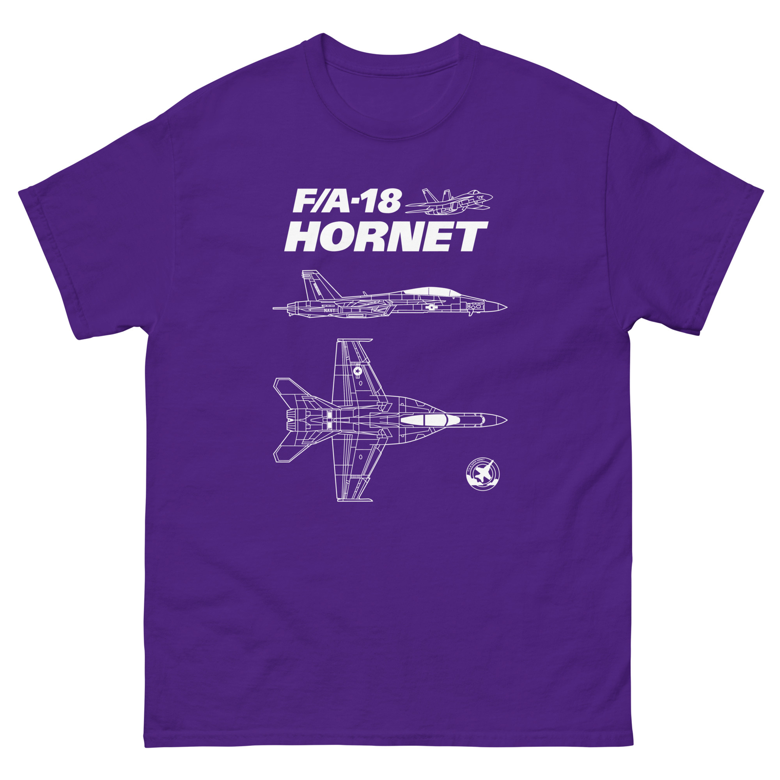 F/A-18 Hornet American Fighter Jet Clean Design T-Shirt