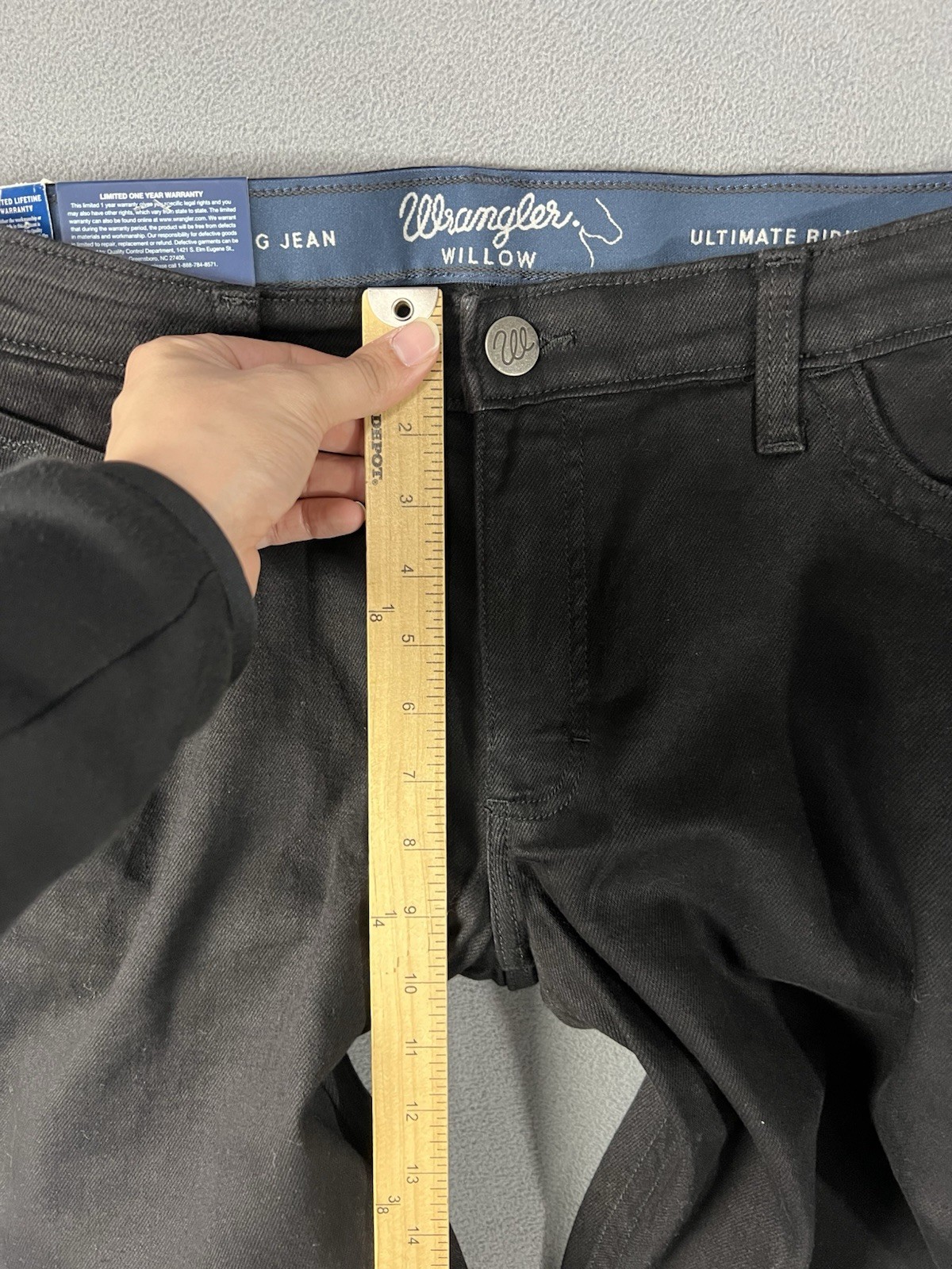 Wrangler Willow Jeans Womens 32X36 Black Willow Ultimate Riding Western Rodeo