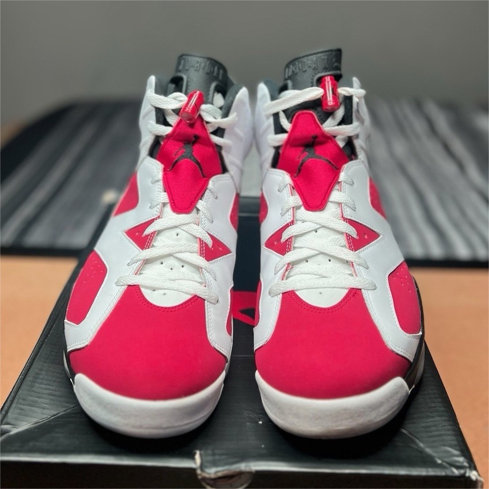 Jordan Air Jordan 6 Retro Carmine 2014 Red/White/Black High Top Leather
